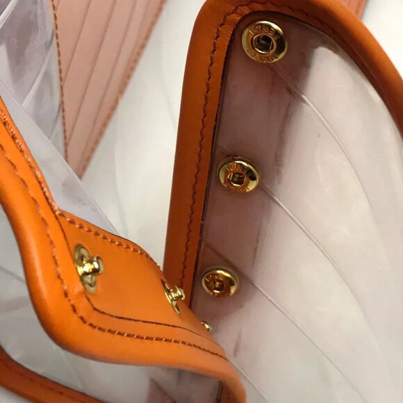 FENDI Customization Small Peekaboo Defender Tote Bag Hand Bag Orange - Picture 7 of 10